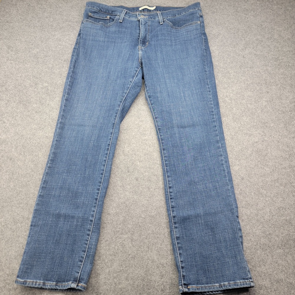 Levis Jeans 314 Shaping Mid Rise Stretch Denim Blue Waist Women's Size 33